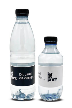 Flaskevand med logo