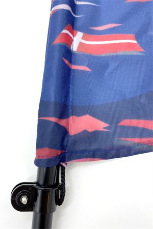Beachflag - Strandflag - nyt ekstra flag - forskellige størreler og form - udsnit med printet løbegang