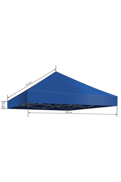 Tag til pavillon 6x3 m. Blå
