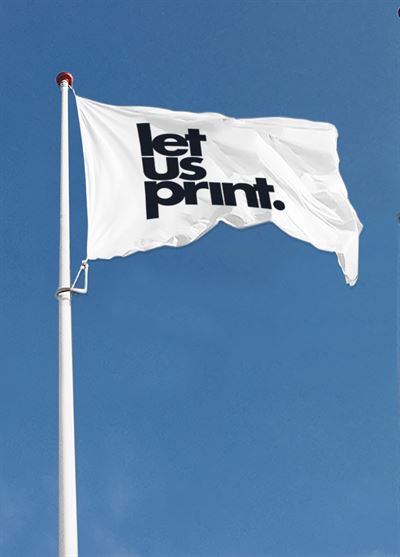 Reklameflag tværformat - serigrafisk tryk