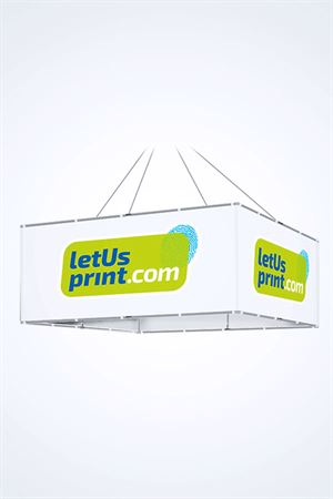 Loftbanner system i firkantet form fra LetUsPrint-com