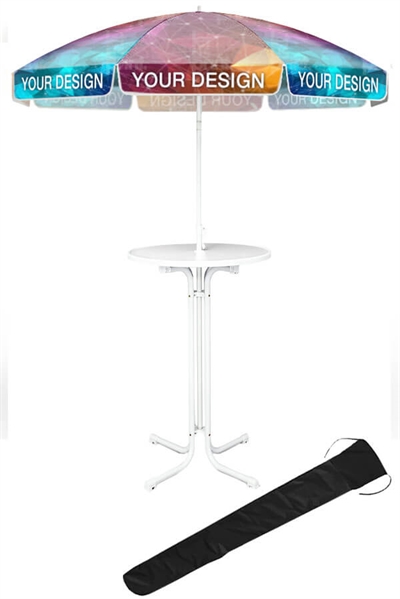 Parasol med logo - 8 paneler -