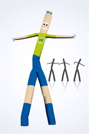 Nyt print til 8 m høj Sky Dancer med to ben - fra LetUsPrint-com