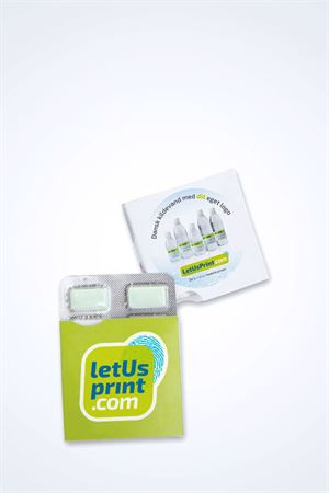 Tyggegummi æske med logotryk i smart 6-pak - effektiv reklameslik