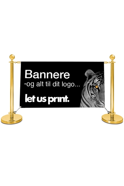 Banner til afspærringssystem - Guld - Reklamebanner