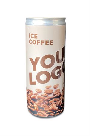 Iskaffe . Ice Coffee med logo - tryk i eget design