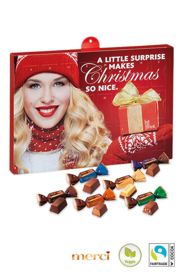 Næste Overlegenhed Passiv Chokolade julekalender med logo - PREMIUM