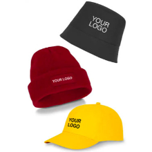 Kasketter, huer og hatte med logo