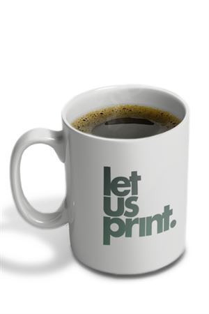 Kaffekrus i porcelæn med logo - tryk i eget design