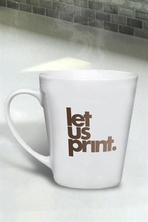 Kaffekrus - Café Latte krus i porcelæn med logo - tryk i eget design