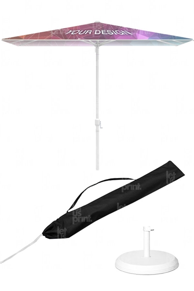 Parasol med hejs - Kvadratisk - 300 cm