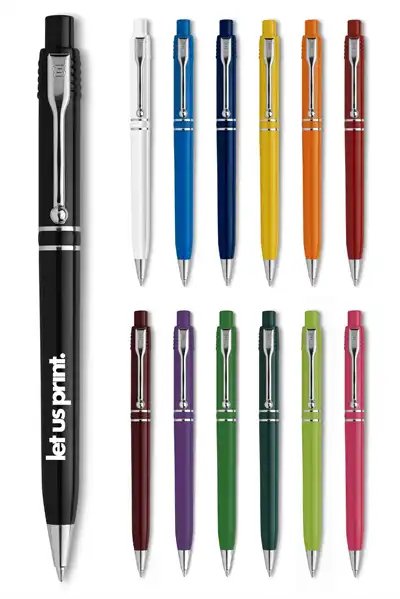Kuglepen med logo - RAJA Chrome