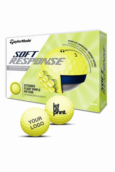 Golfbold med logo - TaylorMade Soft Responce -