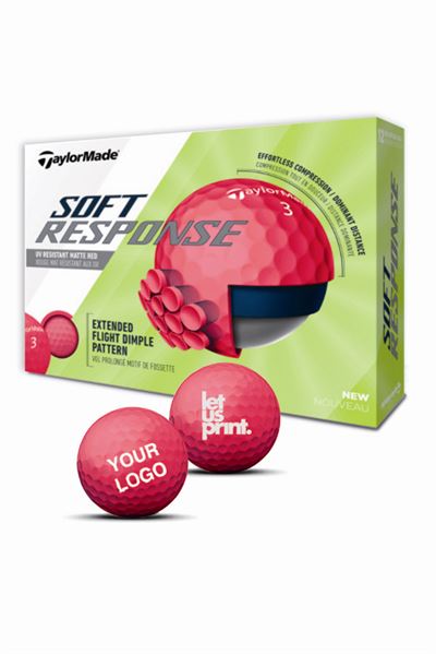 Golfbold med logo - TaylorMade Soft Responce -